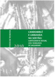 Capa de Livro: Candomblé e Umbanda no Sertão - Cartografia Social dos terreiros de Jaguarari
