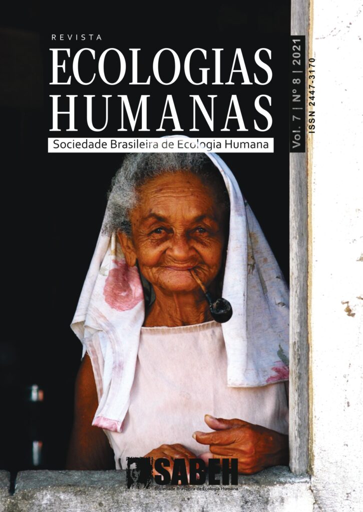 Capa de Livro: REVISTA ECOLOGIAS HUMANAS ISSN: 2447-3170 Vol. 07 Nº 08 - 2021